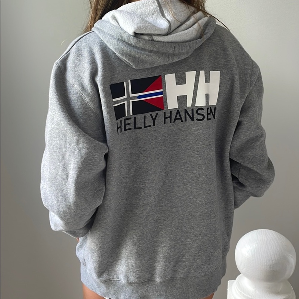 Helly Hansen -Full Zip Logo Hoodie Sz Lg -Vintage